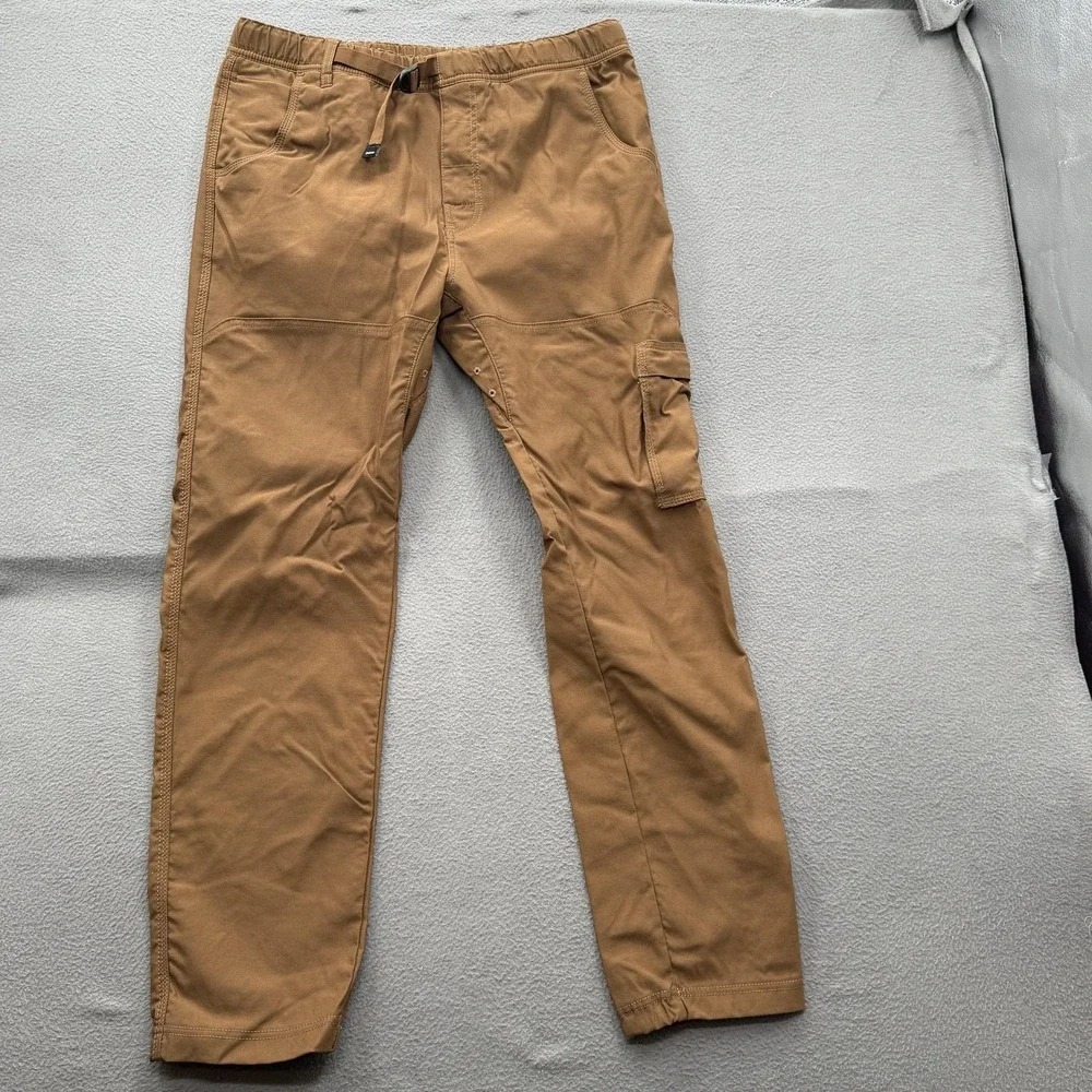 PrAna Pants Mens Large (32/29) Brown Cargo Standard Fit Stretch Hiking Travel